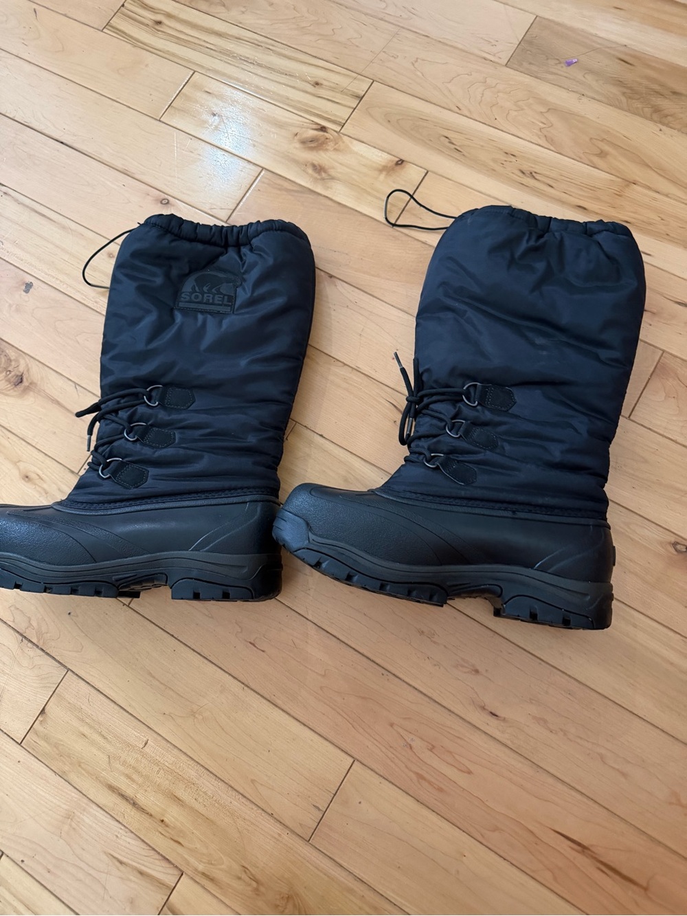 Sorel Snowlion Black Waterproof Winter Snow Boots Women’s 10